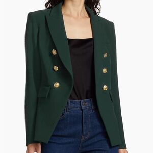 NWT Miller Dickey dark green blazer with gold buttons